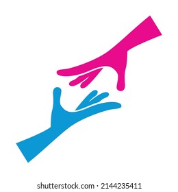 Abstract charity logo design and symbol art