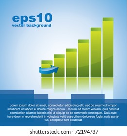 Resumen de fondo de gráfico con área para texto