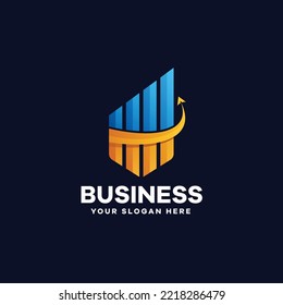 Abstract Chart Gradient Logo Icon Design