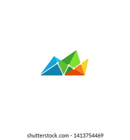 Abstract chart up symbol. full colour 