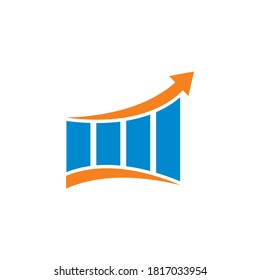 Vector de gráfico abstracto, logotipo de finanzas