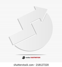 Abstract chart web icon for your design