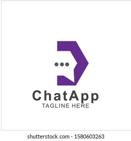 Abstract chat app logo design. Icon chat Dialogue and discussion vector illustration. Eps10