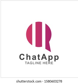 Abstract chat app logo design. Icon chat Dialogue and discussion vector illustration. Eps10