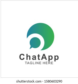 Abstract chat app logo design. Icon chat Dialogue and discussion vector illustration. Eps10