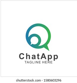 Abstract chat app logo design. Icon chat Dialogue and discussion vector illustration. Eps10