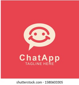 Abstract chat app logo design. Icon chat Dialogue and discussion vector illustration. Eps10