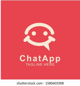 Abstract chat app logo design. Icon chat Dialogue and discussion vector illustration. Eps10