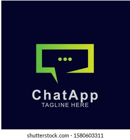 Abstract chat app logo design. Icon chat Dialogue and discussion vector illustration. Eps10
