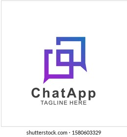 Abstract chat app logo design. Icon chat Dialogue and discussion vector illustration. Eps10