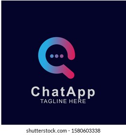 Abstract chat app logo design. Icon chat Dialogue and discussion vector illustration. Eps10