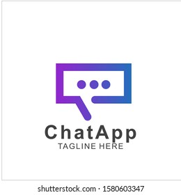 Abstract chat app logo design. Icon chat Dialogue and discussion vector illustration. Eps10