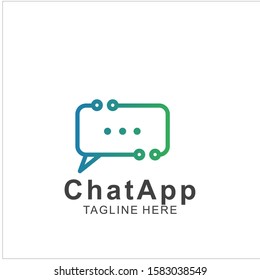 Abstract chat app logo design. Icon chat Dialogue and discussion vector illustration. Eps10