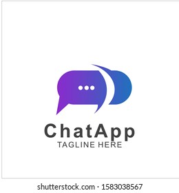 Abstract chat app logo design. Icon chat Dialogue and discussion vector illustration. Eps10