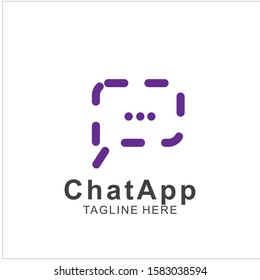 Abstract chat app logo design. Icon chat Dialogue and discussion vector illustration. Eps10