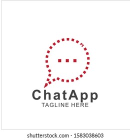 Abstract chat app logo design. Icon chat Dialogue and discussion vector illustration. Eps10