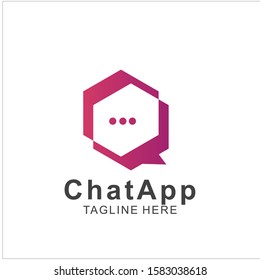 Abstract chat app logo design. Icon chat Dialogue and discussion vector illustration. Eps10