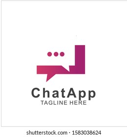 Abstract chat app logo design. Icon chat Dialogue and discussion vector illustration. Eps10