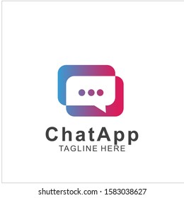 Abstract chat app logo design. Icon chat Dialogue and discussion vector illustration. Eps10