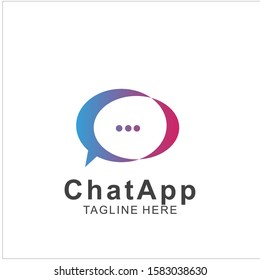 Abstract chat app logo design. Icon chat Dialogue and discussion vector illustration. Eps10
