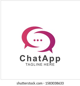 Abstract chat app logo design. Icon chat Dialogue and discussion vector illustration. Eps10