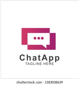 Abstract chat app logo design. Icon chat Dialogue and discussion vector illustration. Eps10