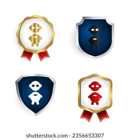 Abstract Chat Bot Badge and Label Collection, can be used for business designs, presentation designs or any suitable designs.