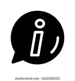 Abstract Chat Bubble Icon Containing an Informational Letter I