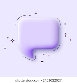 Abstract Chat Message icon. Social communication concept. Chat Message icon form design. Offer speech bubble. 3d speech bubble banner. Speech bubble discount banner. Text box balloon