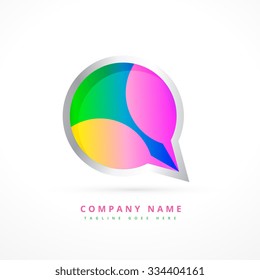 abstract chat symbol design template