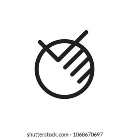 abstract check hand fingers circle logo vector