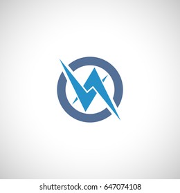 Abstract check mark logo.