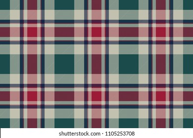 Abstract check plaid diagonal seamless fabric texture. Flat design. Vector illustration.