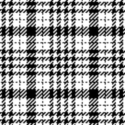 Abstract Check Plaid Pattern Tweed In Black And White. Seamless Classic Elegant Neutral Tartan Vector For Spring Summer Autumn Winter Scarf, Dress, Jacket, Skirt, Other Modern Fashion Textile Print.