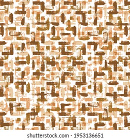 Abstract check shape Textured Distressed orange Background. Seamless Pattern.
