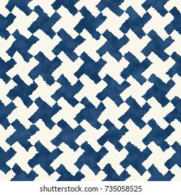 Abstract  Checked Grunge Textured Background. Seamless Pattern.