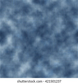 Abstract  checked motif in stains. Seamless pattern.