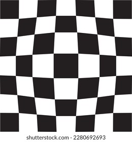 Abstract checkerboard background, inflated effect, vector design