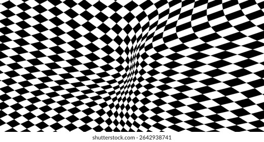 abstract checkerboard pattern Seamless motion wave background

