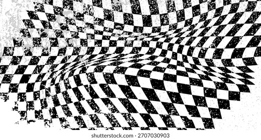 abstract checkerboard pattern Seamless motion wave background

