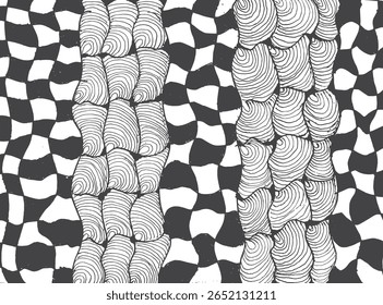 Ilustración Abstractas de tablero de ajedrez y patrón de guijarros