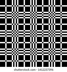 Abstract checkered background. Black and white texture. Geometric pattern.