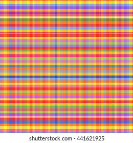 Abstract checkered background with multi colored strips. Vector illustration.