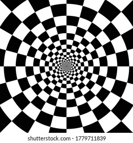 abstract checkered background. optical illusion effect.