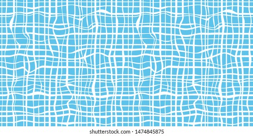 Abstract checkered background. Seamless pattern with lines and waves. Decorative style. Line art creation