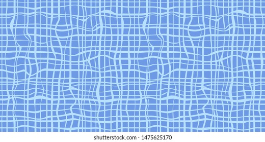 Abstract checkered background. Seamless pattern with lines and waves. Decorative style