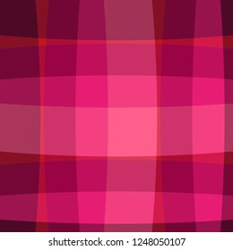 Abstract checkered background with trendy bright pink shades of flowers. Vector illustration.