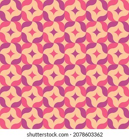 Abstract checkered background with wavy squares. Simple retro pattern. Texture, ornament for wallpaper, wrapping paper, packaging, textile, fabric, home decor.