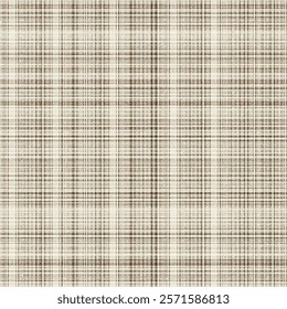 Abstract checkered, beige background. Beige canvas fabric for background, linen fabric texture. Vector.