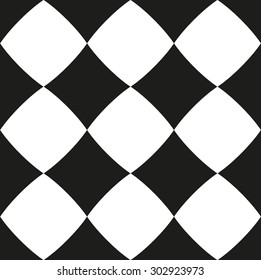 Abstract checkered black and white seamless vector background